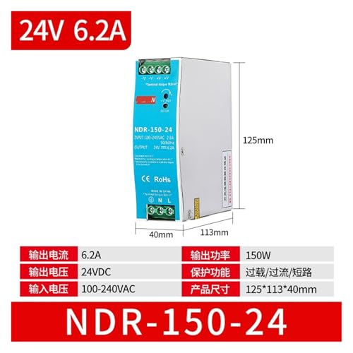 Alimentation NDR-150-24 transformateur rail DIN pour motorisation et eclairage