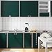 Livelynine Dark Green Wallpaper Stick and Peel Matte Emerald Green Contact Paper for Cabinets Walls Desk Waterproof Removable Self Adhesive Vinyl Wall Paper for Bathroom Bedroom Renters 15.8X78.8
