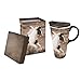 Cypress Home Realistic Horse Ceramic Latte Travel Cup 17 oz