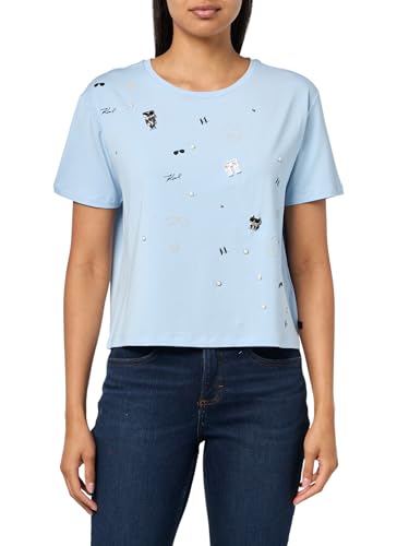Karl Lagerfeld Paris Women's Casual Comfortable T-Shirt, Chambray