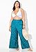 Swimsuits For All Women's Pack & Go Wrinkle-Resistant Cover Up Wide Leg Pant - 18/20, Mediterranean Palms (Plus