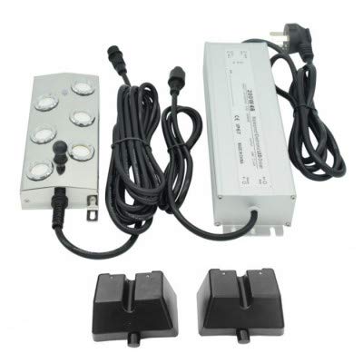 KY Ultrasonic Mist Maker fogger 6 Head ultrasonic Mist humidifier Atomizer with Waterproof Power Supply Transformer and Float Chamber Buoyfor Water Fountain Pond Rockery Fishtank Vase Birdbath