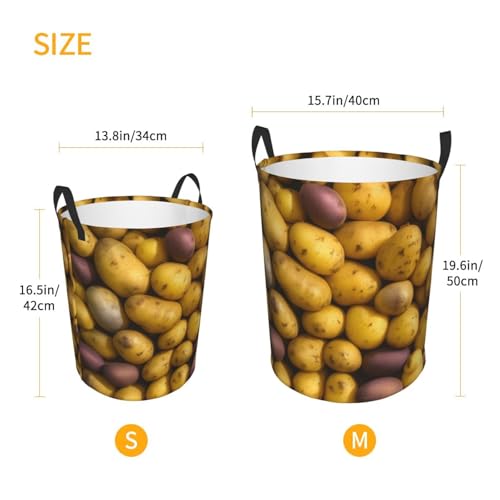 Panier à linge imprimé pommes de terre grand format vertical - 6