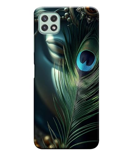 Image of Lord Krishna Mor Pankh Printed Hard Back Case Cover Compatible for Samsung Galaxy A31 (Multicolor) - D1663