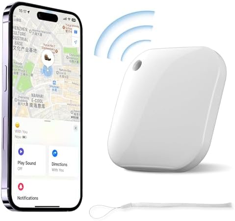[MFi Certificated][No Subscriptions] Portable GPS Tracker Key Finder Tag, Bluetooth Item Locator GPS for Pets Wallet Keychain Backpack Vehicles Car, GPS Tracking Tags Compatible Apple iOS Find My App