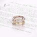 Elegant 18K Gold Plated Stackable Rings for Women - Non Tarnish Tri Color Rings Set, Perfect for Everyday Wear Ring Band, Mixed Metal Rings Stack Interlocking Ring with Hoops (Tri-Color, Size 8.0-8.5)