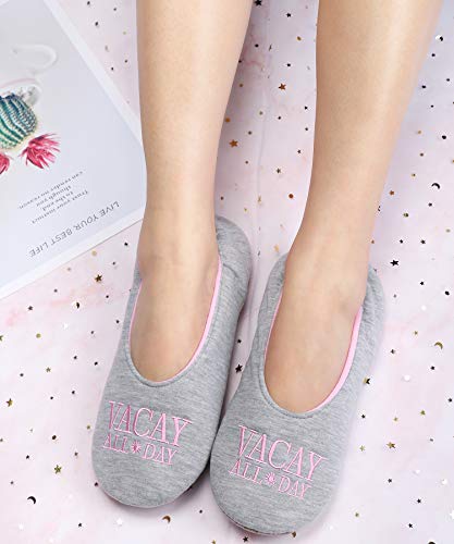 Image of Panda Bros Women's Ballerina House Slippers,Anti-Skid Comfy Warm Ballet Style Slippers