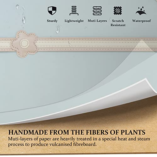 Cotrunkage Vintage Designer Luggage Set, Women's Cute Blue Carry On Luggage 22X13X7.5 Airline Approved, 13" Mini Makeup Organizer Case With Lock, Sky Blue #TOP1