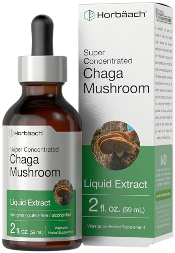 Horbäach Chaga Mushroom Liquid Extract | 2 Fl Oz | Vegetarian Tincture | Alcohol Free | Non-GMO, Gluten Free