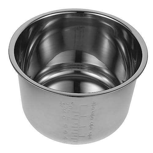 PartyKindom Olla Eléctrica Inoxidable Recipiente Interior Antiadherente para Arrocera Compatible con Cocción de Arroz y Potente y de Altura