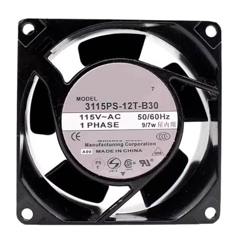 Ventilateur de refroidissement 3115PS-12T-B30 pour armoire électrique 80mm