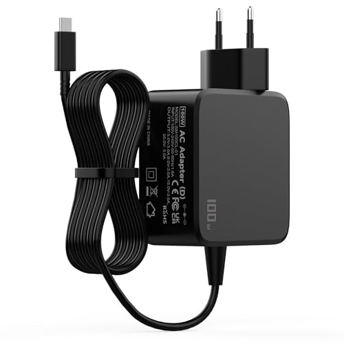 100W USB C Netzteil Laptop Ladegerät Kompatibel für Mac Book Pro 16/15/14/13 Zoll, 2021/2020/2019/2018, Mac Book Air 13 Zoll, iPad Pro, Lenovo,DELL, HP, ASUS und alle USB-C-Geräte Type C Power Adapter