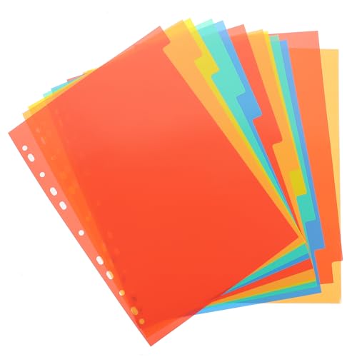 Separadores A4 de PVC con 12 divisores para organizar documentos de oficina y escuela, 3 juegos