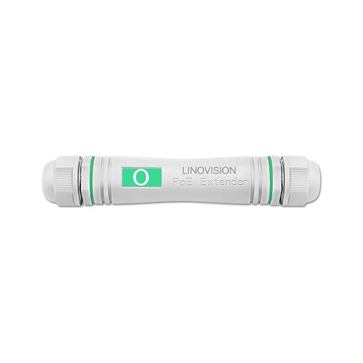 LINOVISION Gigabit Outdoor PoE Extender, Waterproof PoE Ethernet Repeater, Extend Extra 100m PoE and Ethernet for IP Cameras, VoIP Phone, Wireless AP