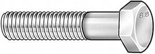 M8-1.00 x 50 mm. Class 8.8 Zinc Plated Hex Head Cap Screw, 25 pk.