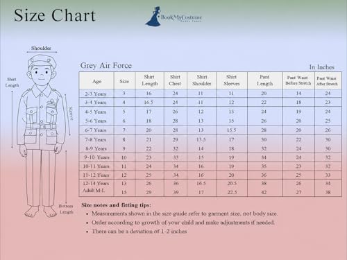 Image of BookMyCostume Premium Fabric Indian Air Force with Whistle Professional Community Helper Fancy Dress Costume - Grey Adults S-M