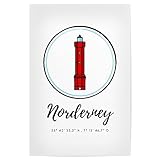 artboxONE Poster 30x20 cm Reise Leuchtturm Norderney 
