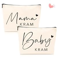 2pcs Geschen Für Werdende Mutter,Baby Geschenk Mädchen,Geschenk zur Geburt Baby Kram,Mama Kram,Geschen Für Werdende Mama,Geschen für Schwangere,Mutter Beutel mit Reißverschluss (A)