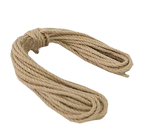 PuLAif Corda for Bondage, Corda da Giardino, Corda di Canapa (6 mm), 10 Metri £ ¨ 32 ft £ © for Artigianato Artistico Decorazione Fai da Te