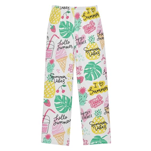 I Love Summer Boys Long Pants Soft Trousers Elastic Waist Kids Lounge Bottoms with Pockets S-XL - Main Image