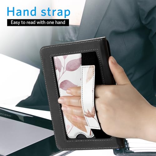 Image of CoBak Case for 6 inch E-Reader - PU Leather Smart Cover with Auto Sleep /Wake & Hand Strap, not Compatible with Kobo Clara,Gardenia