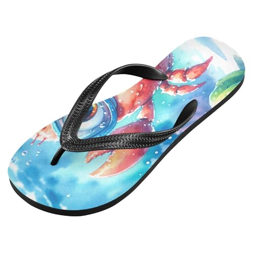 Burbuja Cute Little Crab Flip Flops for Women Men, Soft Thong Sandals Rubber Slippers for Pool Beach Essentials2