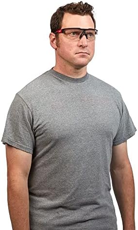 Milwaukee Anti-Fog Safety Glasses Clear Lens Black/Red Frame 1 pc. - Case of: 1;