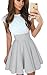Produktbild ECOWISH Sommerkleid Spitze Kleid Damen Cocktailkleid Festlich Partykleid A Linie Ärmellos Knielang Grau S
