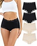 Ya en mundofriki.es: SECRET AROMA Boy Shorts Ropa Interior para Las Mujeres Encaje Cobertura Completa Boxeador Calcetines 4 Paquete S-XL