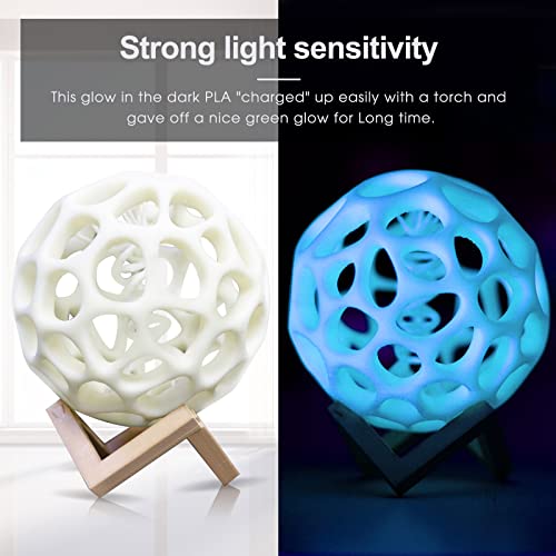 Image of iSANMATE 3D Printer Filament, PLA Filament Glow in The Dark Blue, 1.75mm 3D Printing Filament, Dimensional Accuracy + /- 0.03 mm, 1 kg Spool