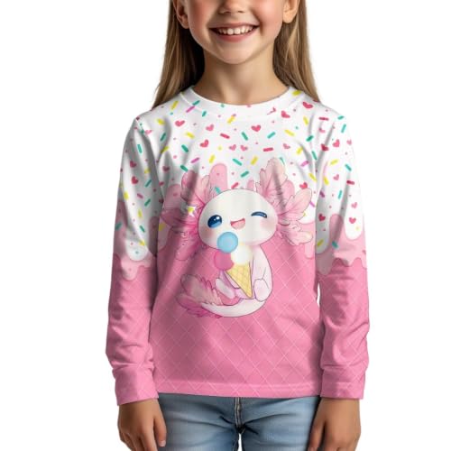 Image of WELLFLYHOM Long Sleeve T-Shirt for Boys Girls 3-16 Years Old Tee Tops Crewneck Pullover Shirts Fall Outfits