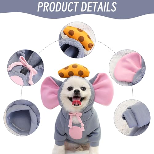 Disfraz de rata para perro pequeño S miniatura 4