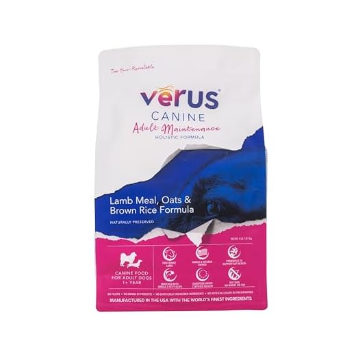 VeRUS Pet Foods Dry Dog Food Lamb, Adult Maintenance Formula 4lb Bag