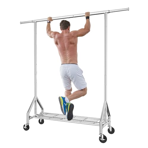 Fyzeg Clothing Garment Rack with Wheels, Heavy Duty Clothing Racks by Fyzeg - Used condition - CA$83.99