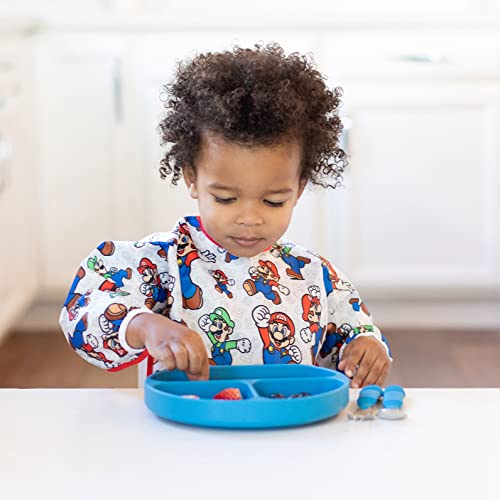 Bumkins Sleeved Baby, Toddler Bib, Smock, Waterproof Fabric, Nintendo Super Mario & Luigis, Fits Ages 6-24 Months #TOP3