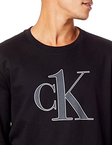 Blusão gola careca CK1, Calvin Klein, Masculino, preto, M