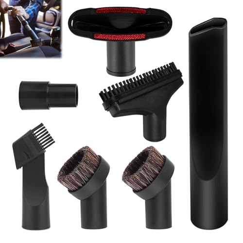 Lot de 7 buses d'aspirateur de 32 à 35 mm - Accessoires d'aspirateur universels pour voiture, tapis, meubles