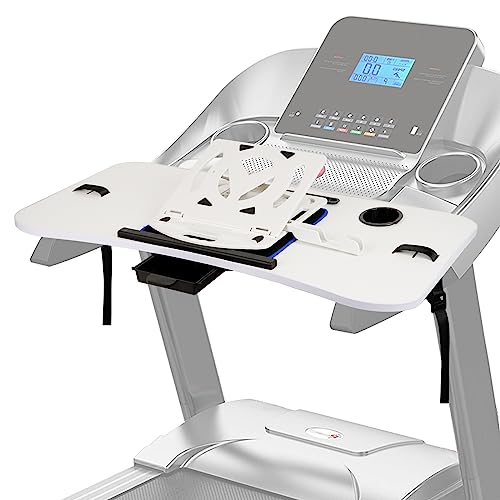 Whchiy Laufband Schreibtisch ergonomische Laufband-Laptop-Schreibtisch mit verstellbar Laptop-Halterung für Laptops, Tablets (Weiß)