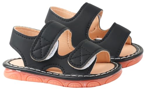 Image of Baby Boys Girls Squeaky Sandals Summer Closed-Toe Anti-Slip Premium Rubber Sole Toddler First Walkers Shoes