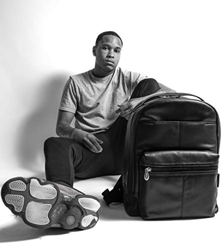 Mcklein, S Series, Parker, Pebble Grain Calfskin Leather, 15" Leather Dual Compartment Laptop Backpack, Brown (88554) #TOP6