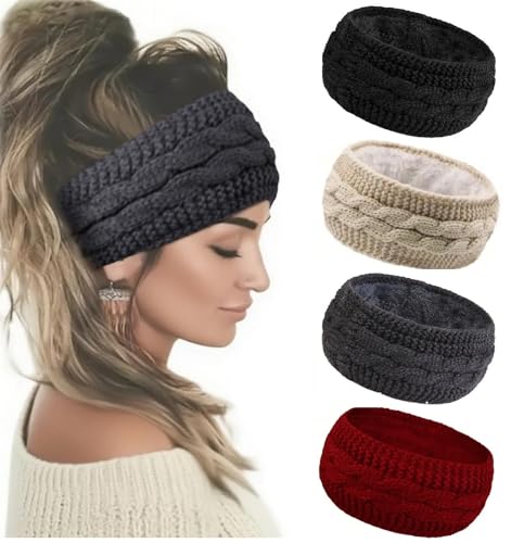 Huachi Women's Winter Fleece Ear Warmer Headband