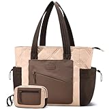 LOVEVOOK Shopper Tasche Handtasche Damen, 15,6 Zoll Laptoptasche Groß Tote Bag Leicht Puffer...