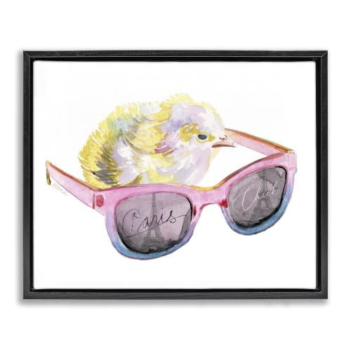 Paris Chick Glam Sunglasses Animal, 24 x 30 Inch Canvas in Floater Frame