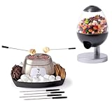 Sharper Image® S'mores & Candy Treats Bundle – Electric S'mores Maker with Touch-Activated Candy Dispenser, Perfect for Parties, Family Fun, and Home Entertainment