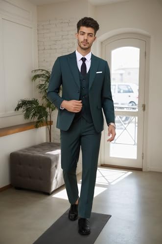 Men's Suits for Men Slim Fit Men Suits 3 Piece Tuxedo Wedding Dress Suit Prom Formal Business Dinner Mens Tux Set2