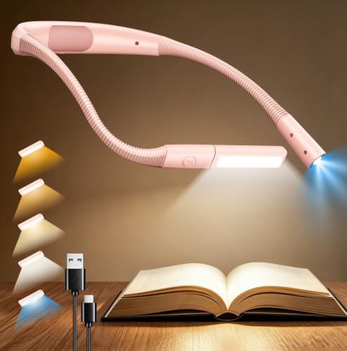 Image of Glocusent Bendable Neck Light, 100 Hours Reading Light for Book Lover Gifts
