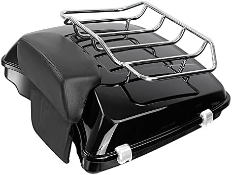 TCMT 5.5" Razor Tour Pack Trunk Backrest Pad Luggage Rack Set Fits for Harley Touring CVO Road King Road Glide Street Glide Electra Glide 2014-2023