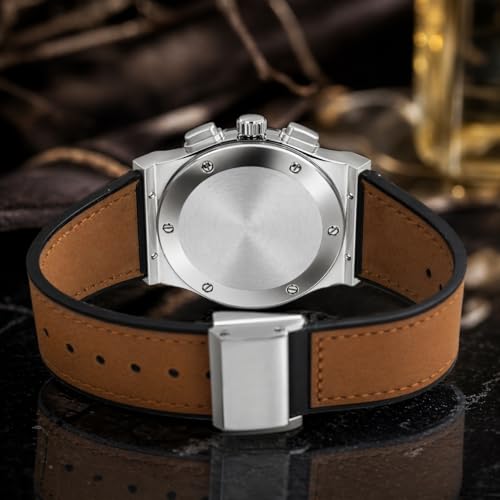 Image of Big Bang Skeleton Dial Luxury Chronograph Watch for Men, Premium Analog Wrist Watch with Mechanical Style Dial, Stainless Steel Mens Watch, Sports-Inspired Classic Luxury Watch for Men with Quartz Movement