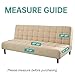 YEMYHOM Futon Cover Latest Jacquard Design High Stretch Armless Sofa Bed Slipcover Anti-Slip Furniture Protector with Elastic Bottom (Futon, Khaki)