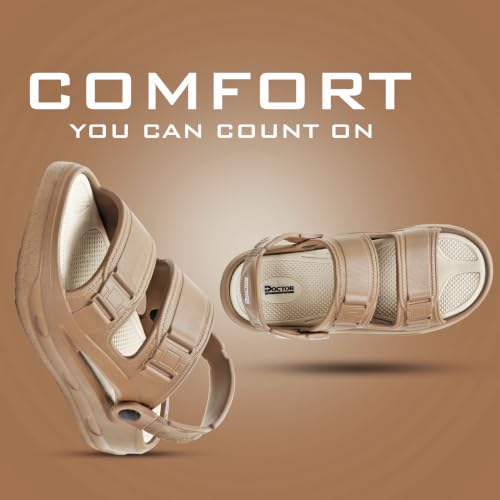 Image of DOCTOR HEALTH SUPER SOFT Men's Sports Sandals | Lightweight EVA Sandals with Back Strap | Anti-Skid Cushioned Comfort Outdoor Casual Walking Sandals